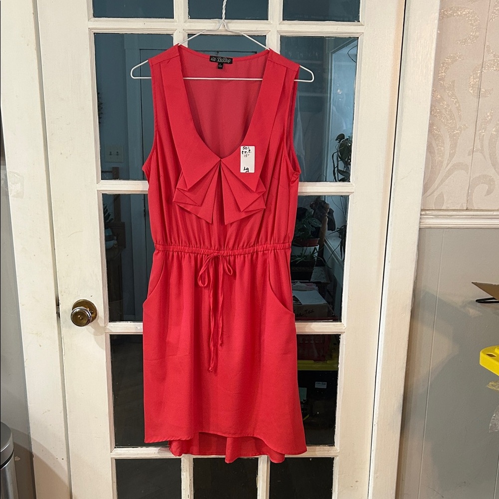 501.  Red Sleeveless Dress
